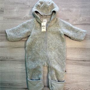 GAP Soft Gray Kids Footie One Piece